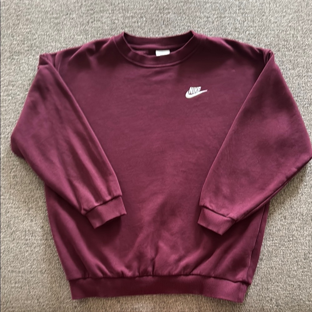 Nike Red Crewneck Sweater Classic Design